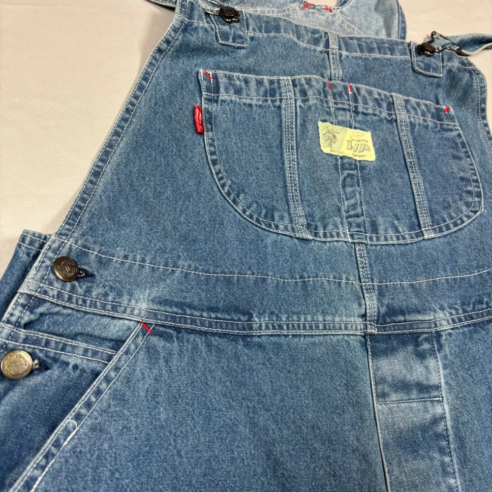 VTG Chevignon Conquest WP Overalls Mens Large Blue Denim Western Workwear 90's